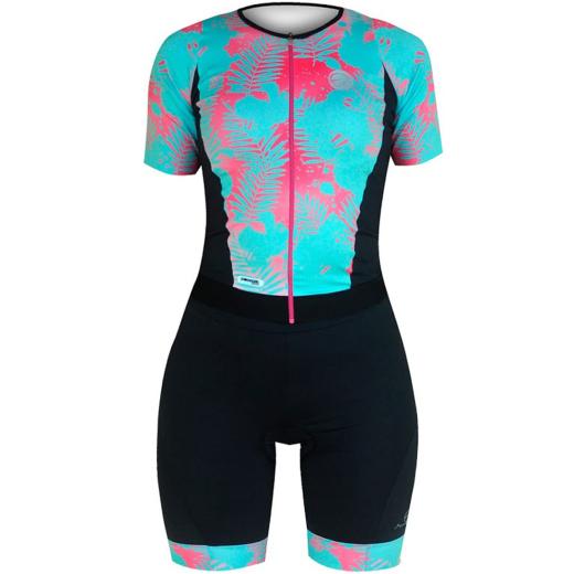 Macaquinho Feminino Mauro Ribeiro Leaf Azul