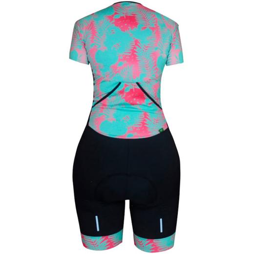 Macaquinho Feminino Mauro Ribeiro Leaf Azul