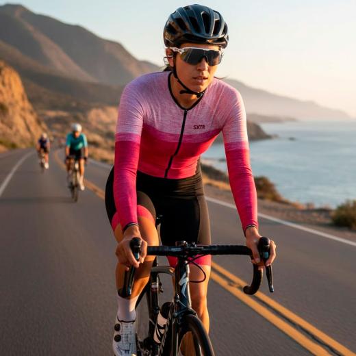 Macaquinho Manga Longa Feminino Sportxtreme Comfort Mescla Rosa