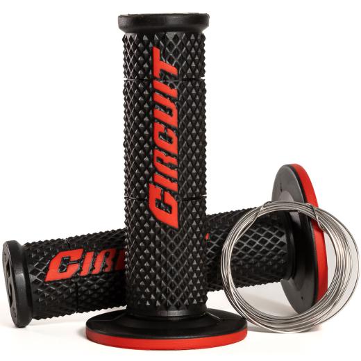 Manopla Circuit V Racing Preto/Vermelho