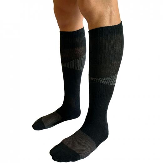 Meia de Compressão Lurk Cano Longo Preto/Chumbo