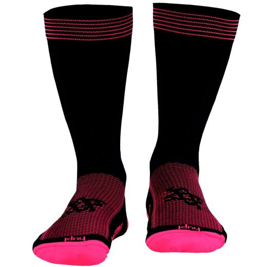 Meia Hupi Supreme Preto/Rosa LT