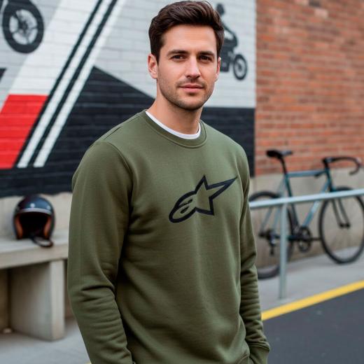 Moletom Alpinestars Ageless Crew Verde