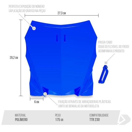 Number Plate + Passa Cabo Biker F1rst TTR 230