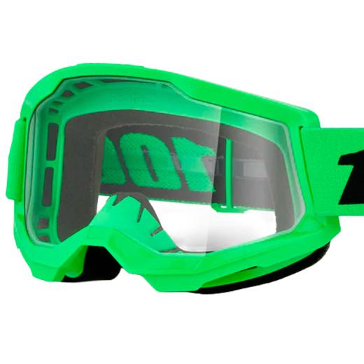 Óculos 100% Strata 2 Neon Green Lente Transparente