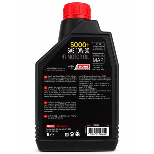 Óleo Semi Sintético Motul 5000+ 10W30 Motor 4T