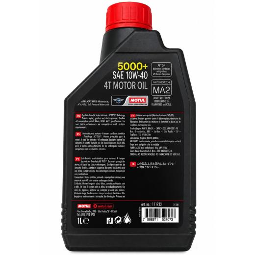 Óleo Semi Sintético Motul 5000+ 10W40 4T