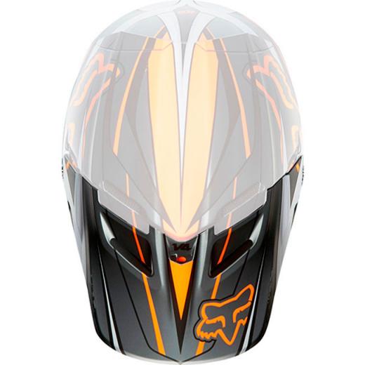 Pala Capacete Fox V4 Race Cinza/Laranja