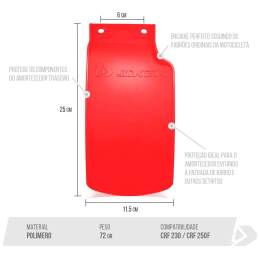 Parabarro da Suspensão Traseira Biker CRF 230/250F/300F