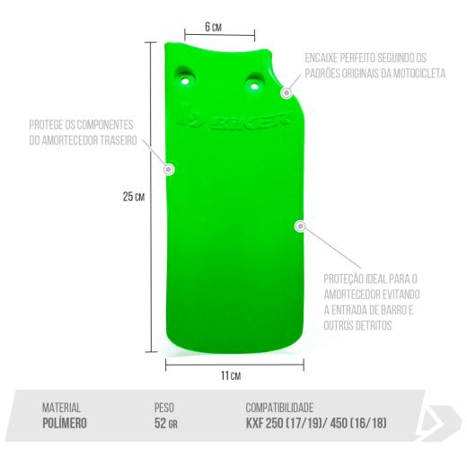 Parabarro da Suspensão Traseira Biker KXF 250 17/19 + KXF 450 16/18
