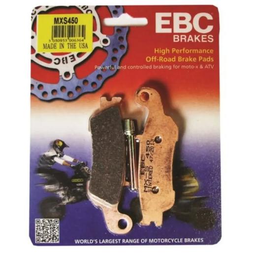 Pastilha de Freio Dianteiro EBC MXS CRF 250 04/25 + CRF 450R 02/25 + KXF 250 04/19 + KXF 450 06/19