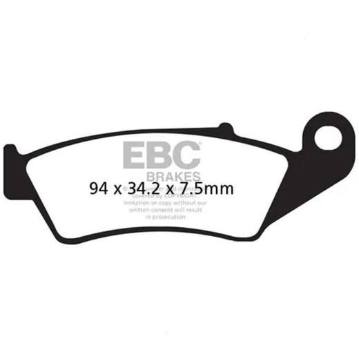 Pastilha de Freio Dianteiro EBC MXS CRF 250 04/25 + CRF 450R 02/25 + KXF 250 04/19 + KXF 450 06/19