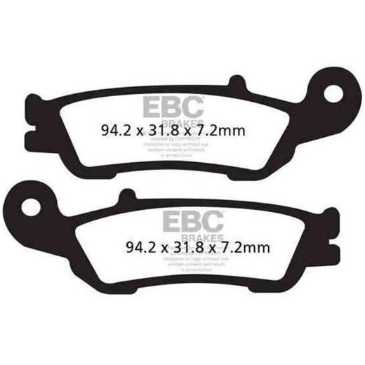 Pastilha de Freio Dianteiro EBC MXS YZF 250 07/21 + YZF 450 08/21 + YZ 125/250 08/22 + WRF 250 18/22 + WRF 450 16/21