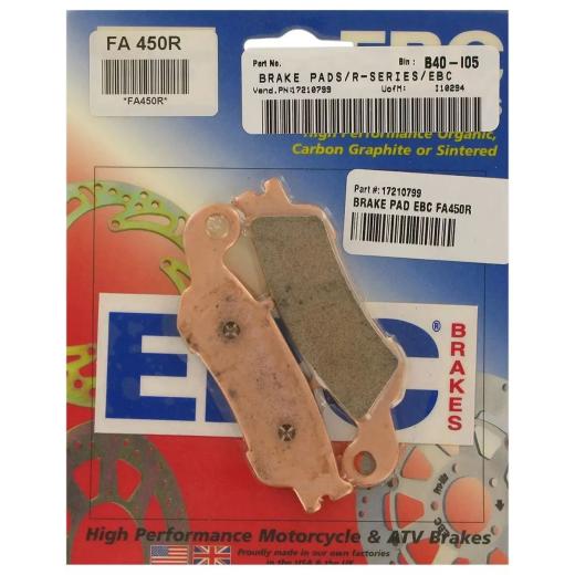 Pastilha de Freio Dianteiro EBC HH R-Series YZF 250 07/21 + YZF 450 08/21 + YZ 125/250 08/22 + WRF 250 18/22 + WRF 450 16/21