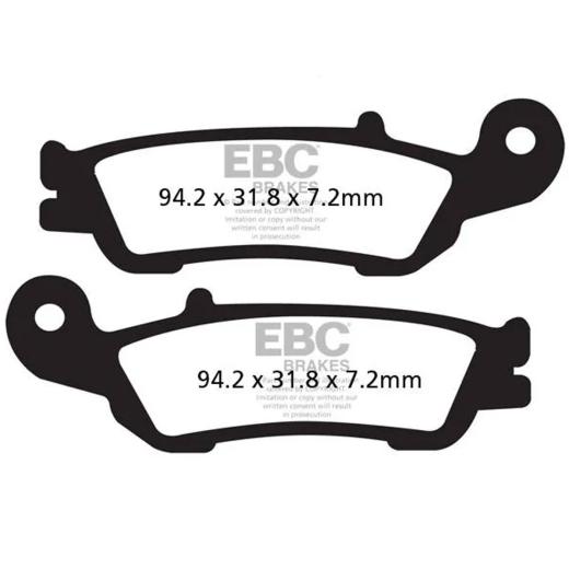 Pastilha de Freio Dianteiro EBC HH R-Series YZF 250 07/21 + YZF 450 08/21 + YZ 125/250 08/22 + WRF 250 18/22 + WRF 450 16/21