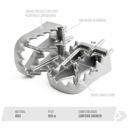 Pedaleira Biker T-Rex TTR 230 Inox