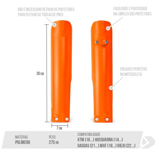 Protetor de Bengala Biker KTM + Husq + Sherco + GasGas + Rieju + MXF + Kingger