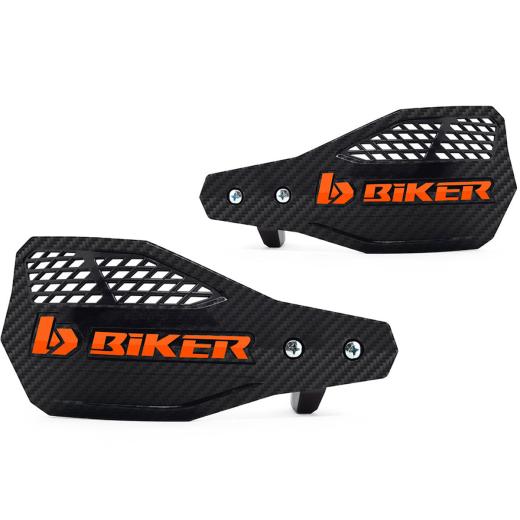 Protetor de Mão Biker Carbon A1R Preto/Laranja
