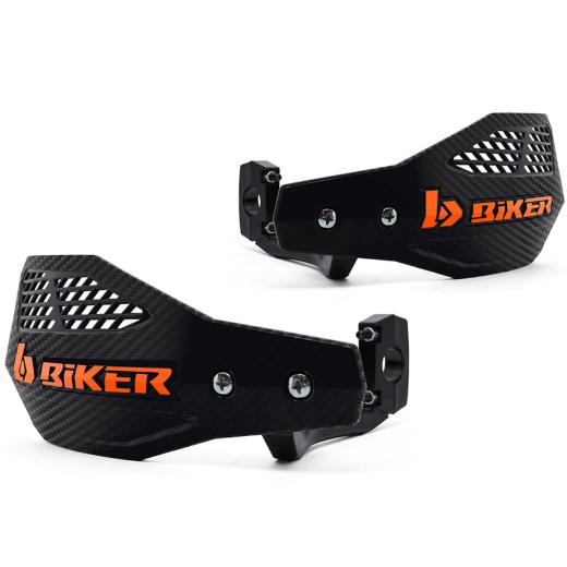 Protetor de Mão Biker Carbon A1R Preto/Laranja