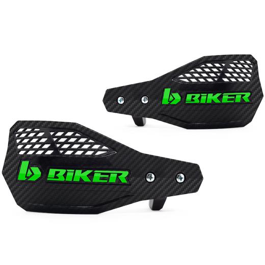 Protetor de Mão Biker Carbon A1R Preto/Verde