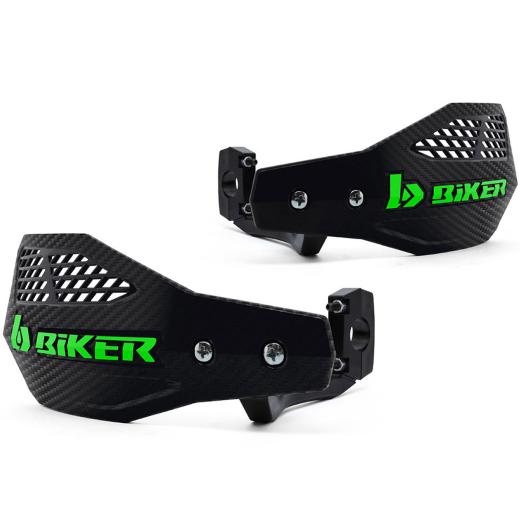 Protetor de Mão Biker Carbon A1R Preto/Verde