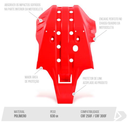 Protetor de Motor C/ Link Biker Xtreme CRF 250F + CRF 300F