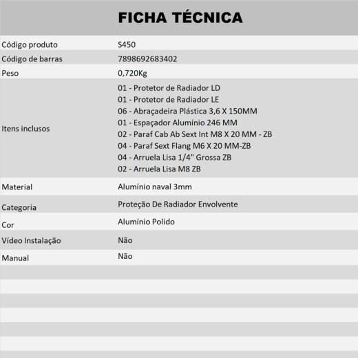 Protetor de Radiador Envolvente Start MXF 300 RXS 4T 22/24 + MXF 250 4T / 300 RX 4T / 300 RX 4T Black 17/21