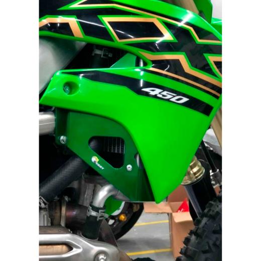 Protetor de Radiador Lateral Start KX 250F/250X 21/24 + KX 450F 19/23 + KX 450X 21/24 Verde