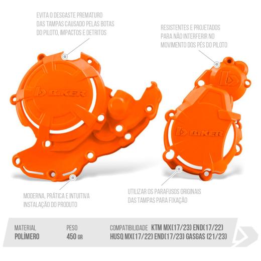 Protetor Tampas Laterais do Motor Biker KTM + Husq + GasGas