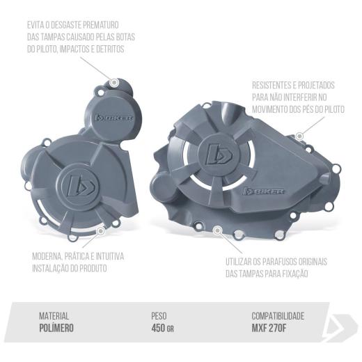 Protetor Tampas Laterais do Motor Biker MXF 270F 23/25
