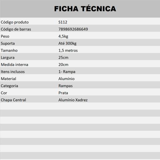 Rampa para Carregar Motos Start 1,5m Alumínio