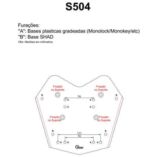 Suporte para Baú Traseiro Start CB 300F Twister 23/25