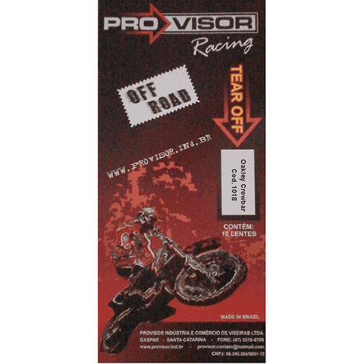 Tear Off Provisor Oakley Crowbar - 10 Unidades