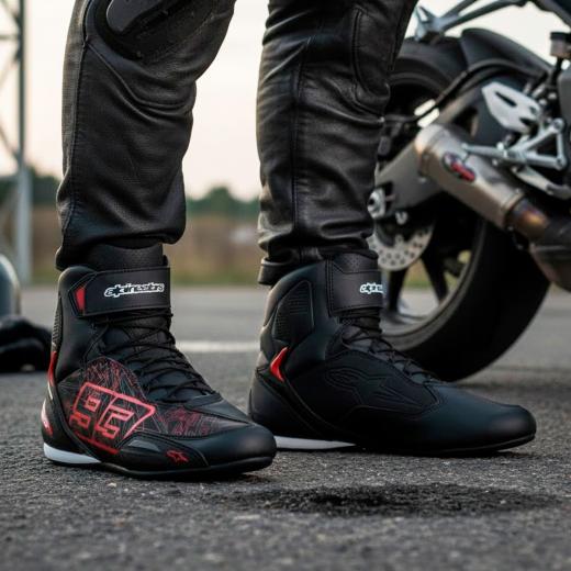 Tênis Alpinestars Austin Preto/Branco/Vermelho