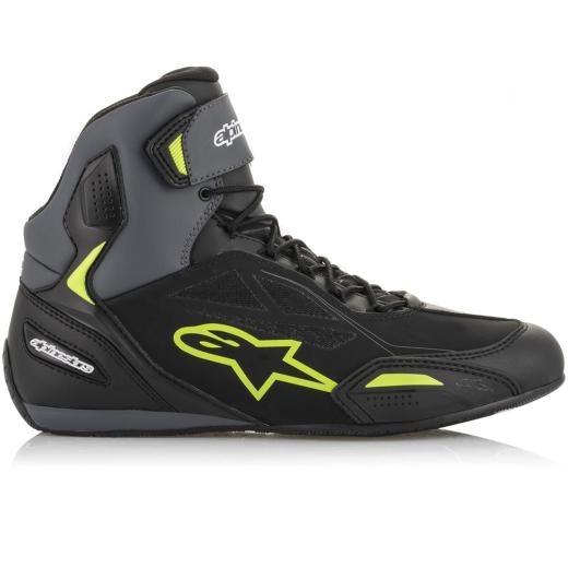 Tênis Alpinestars Faster 3 Drystar Preto/Cinza/Amarelo Flúor