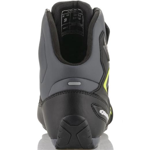 Tênis Alpinestars Faster 3 Drystar Preto/Cinza/Amarelo Flúor