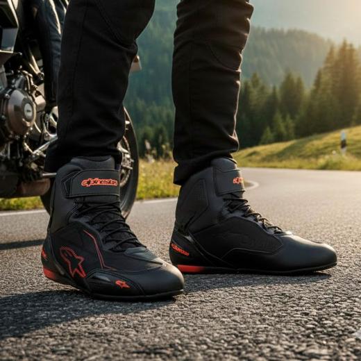 Tênis Alpinestars Faster 3 Drystar Preto/Vermelho