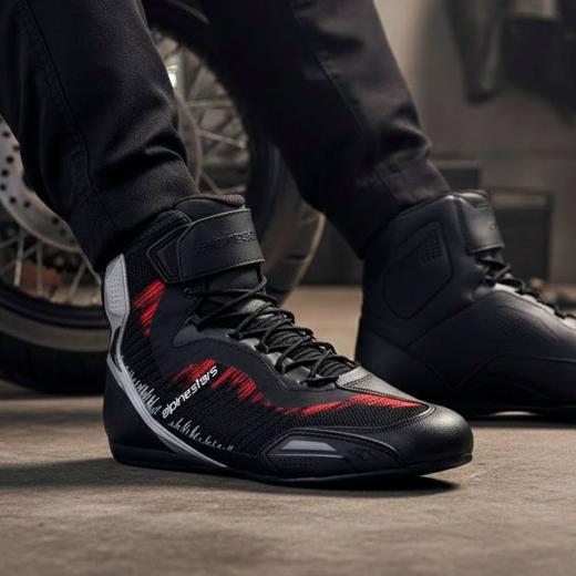 Tênis Alpinestars Faster 3 Rideknit Preto/Prata/Vermelho