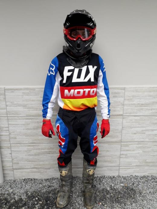 Kit Calça + Camisa Fox 180 Fyce 2020 Azul/Vermelho