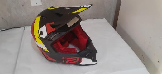 Capacete ASW Fusion 2.0 Seecker Preto/Vermelho